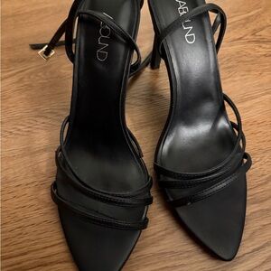 Abound Women's Elegant Black Strappy Heels